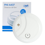 PNI A437 standalone smoke sensor, with sound and light alarm, 85dB, indoor, white