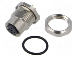 Connector: M12 | 4A | 60V | plug | female | PIN: 5 | IP67 | straight | 0.0205m