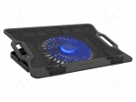 Notebook cooling stand | DIPPER 2 | black | USB A,USB C