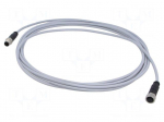 Cable: for sensors/automation | M12 | PIN: 4 | straight | plug | PVC