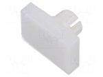 Actuator lens | 16mm | 51 | white | plastic | Face dim: 15.3x21.5mm