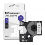 Qoltec Tape for DYMO D1 40913 | 9mm x 7m | White / Black overprint