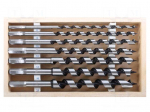 Drill set | for wood | wood,chipboard | L: 460mm | 7pcs | aucher