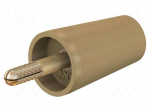 Laboratory connector: 4mm banana | adapter | 32A | brown | 42mm