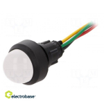 Indicator: LED | prominent | 230VAC | Cutout: &Oslash;13mm | IP40 | 300mm leads
