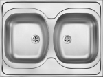 ZM6 stainless 2-bowl sink - drop-in