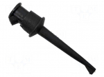 Clip-on probe | hook type | 5A | black | Contacts: beryllium copper
