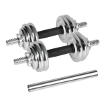 Uued tooted // Hantle żeliwne chromowane regulowane w walizce z gryfem, zestaw 15kg  REBEL ACTIVE