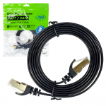 CAT7 LAN lameekraanitud S/STP &uuml;henduskaabel (patch cord), 10Gbps, 600MHz, 3m, must