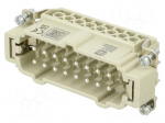 Connector: HDC | contact insert | male | 16A | 500V | Han E&reg; | PIN: 16