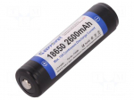 Re-battery: Li-Ion | 18650,MR18650 | 3.7V | 2600mAh | &Oslash;18.8x69mm | 15A