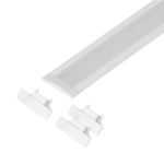 T&ouml;&ouml;riistad ja m&otilde;&otilde;teseadmed // Uued tooted t&ouml;&ouml;riistade, tarvikute kategoorias // Zestaw: profil aluminiowy do taśm LED, 2000 x 24,5 x 6,05 mm, podtynkowy, biały, klosz mrożony, 4 zaślepki