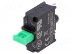 Contact block | 22mm | 3SU1.5 | -25&divide;70&deg;C | Leads: for PCB | Contacts: NO