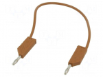 Test lead | 60VDC | 30VAC | 32A | Len: 250mm | brown | Material: brass