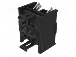 Contact block | 22mm | 04 | front fixing | plug-in terminals | 500VAC