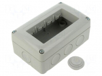 Enclosure: for modular components | IP40 | for wall mounting | grey