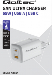 GaN ULTRA 65W laadija| 5-20V | 2.25-3.25A | 1 x USB Type-C PD | 1x USB QC 3.0 | S&uuml;learvuti | Smar |
