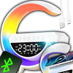LED valgustus // Valgustid uutest tarnetest // Lampka nocna led rgb ładowarka indukcyjna bluetooth zegar radio głośnik