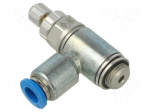 Throttle-check valve | 0.2&divide;10bar | zinc casting chrome | 185l/min
