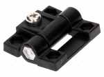 Hinge | Width: 36mm | polyamide | black | H: 43mm | with regulation
