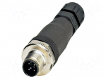 Connector: M12 | plug | PIN: 5 | 48V | straight | IP67 | screw terminal