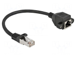 Extender Ethernet | S/FTP | Cat 6a | RJ45 socket,RJ45 plug | 0.25m