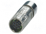 Connector: M17 | plug | M17 PRO | PIN: 7 | 630V | 14A | IP67 | 6+PE | crimped