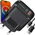 Mobiiltelefonid ja tarvikud // Telefoni tarvikud // Szybka ładowarka zestaw 3w1 kostka + kabel usb typ-c 20w quick charging - er1090