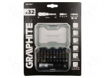 Tools set: screwdriver bits | 25mm | 1/4" | 32pcs.