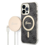 Guess Set GUBPP13XH4EACSK Case+ Charger for iPhone 13 Pro Max / black