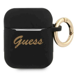 Guess GUA2SSSK AirPods cover Silicone Vintage Script / black