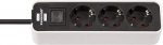 Brennenstuhl Ecolor power strip 3-fold white - / black