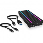 ICY BOX IB-1824ML-C31, drive housing&nbsp;(black, RGB lighting)