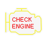 LED ribad // NEON FLEX LED strips // Neon plexi led check engine ż&oacute;łto czerwony nne21 neolia
