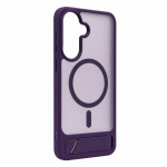Back panel cover Evelatus Samsung Galaxy A37 / A36 Rubber Coated MagSafe With Stand Case Purple