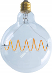 SEGULA LED-pirn Bridge Globe 125 Curved Plus clear E27 6,5W 1900K