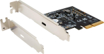 Exsys IO PCIe3.0 x4 1xType-C USB 3.2 Gen2x2 (EX-12011) LP koos madala profiiliga pesa plaadiga