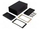 Enclosure: with panel | 1457 | X: 84mm | Y: 120mm | Z: 44mm | aluminium