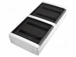 Enclosure: for modular components | IP65 | light grey | ABS | 400V