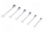 Key set | combination spanner,with ratchet | Pcs: 6