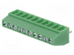 PCB terminal block | angled 90&deg; | 2.54mm | ways: 10 | on PCBs | 500um2