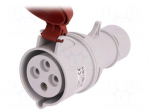 Connector: AC supply 3-phase | plug | female | 32A | 400VAC | IEC 60309