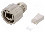Plug | RJ45 | PIN: 8 | Cat: 5e | shielded | Layout: 8p8c | Locking: bayonet