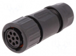 Connector: circular | Series: eco|mate Aquarius | plug | female | 500V