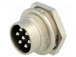 Connector: M16 | socket | male | soldering | PIN: 7 | 5A | 300V | IP40