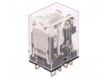 Relay: electromagnetic | DPDT | Ucoil: 48VDC | 10A/110VAC | 10A/24VDC
