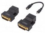 DVI extender | DVI-D (24+1) plug,RJ45 socket | 1920x1200px