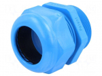Cable gland | with long thread | M50 | 1,5 | IP68 | Mat: polyamide | blue