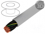 Wire | JZ-500-PUR | 34G0,75mm2 | unshielded | 300/500V | PUR | Cu | grey