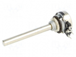 Potentiometer: shaft | single turn | 500k&Omega; | 200mW | THT | 6mm | metal